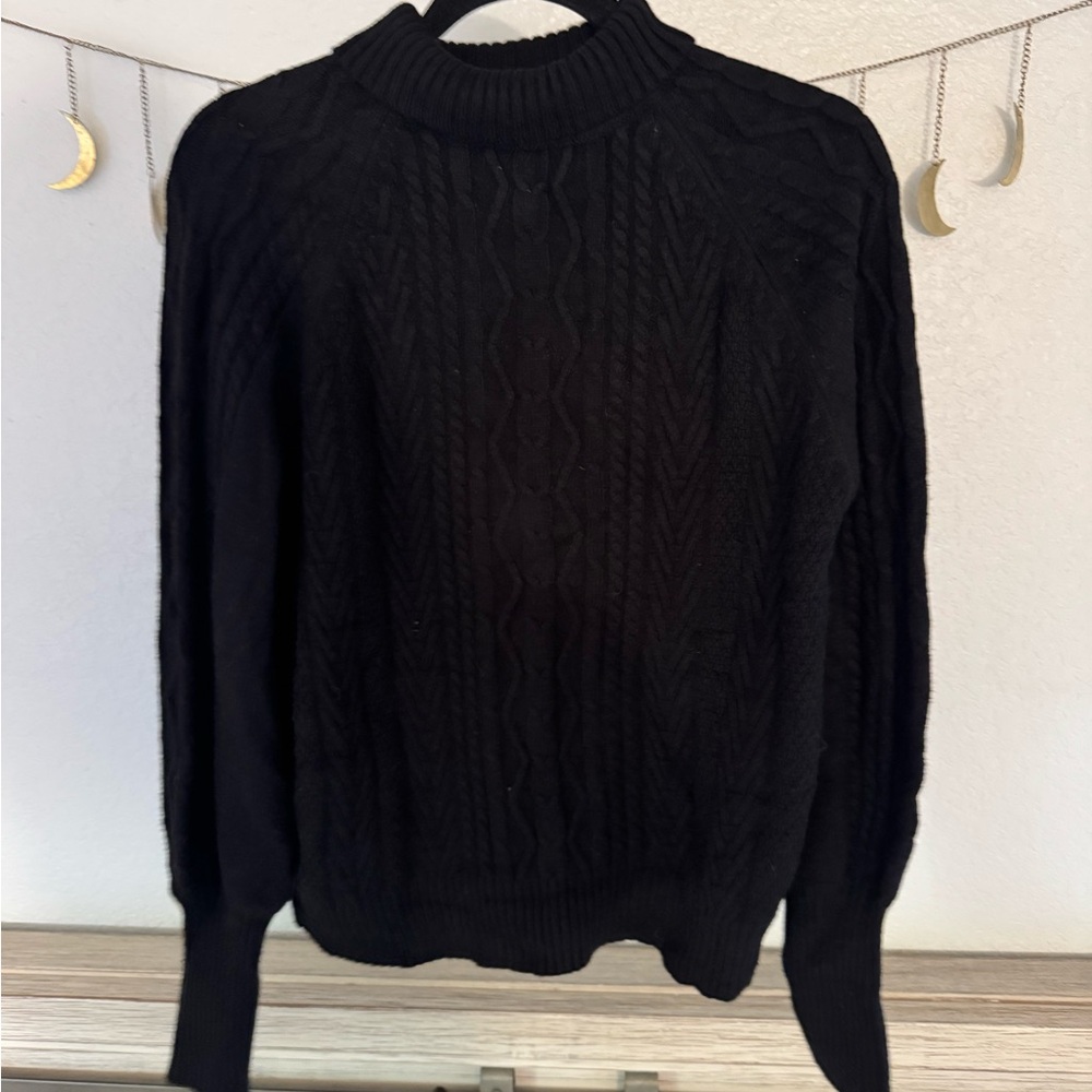 Black Cable Knit Sweater
